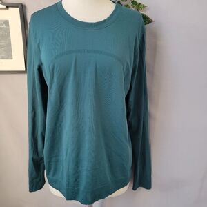 Lululemon Swiftly Tech Long Sleeve Relaxed Fit Tee Shirt Green 10